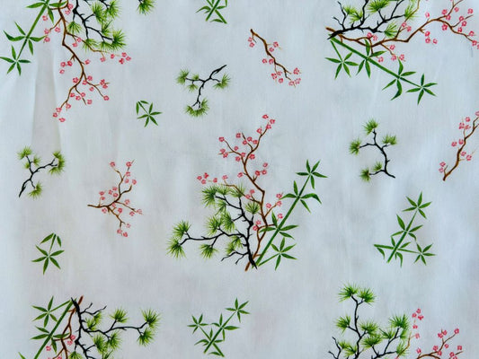 velký šátek "Tři přátelé zimy" 100x100 cm