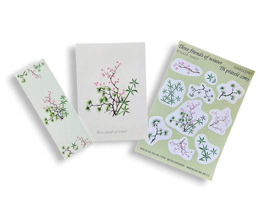 Dárkový balíček "Tři přátelé zimy" papírový