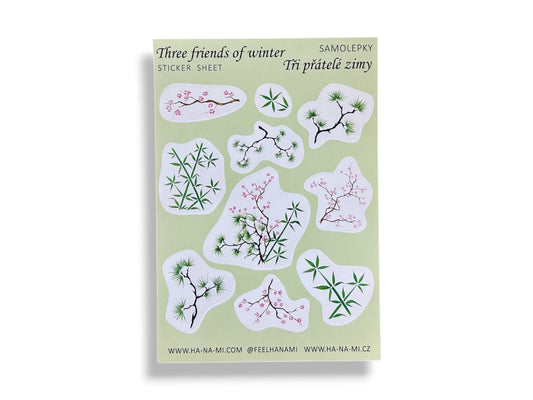 Samolepky "Tři přátelé zimy"