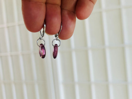 malé náušnice skleněné "Vůně jarního snu"