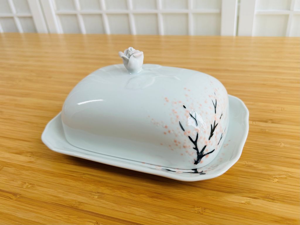 porcelánová máslenka "Jarní Japonsko"