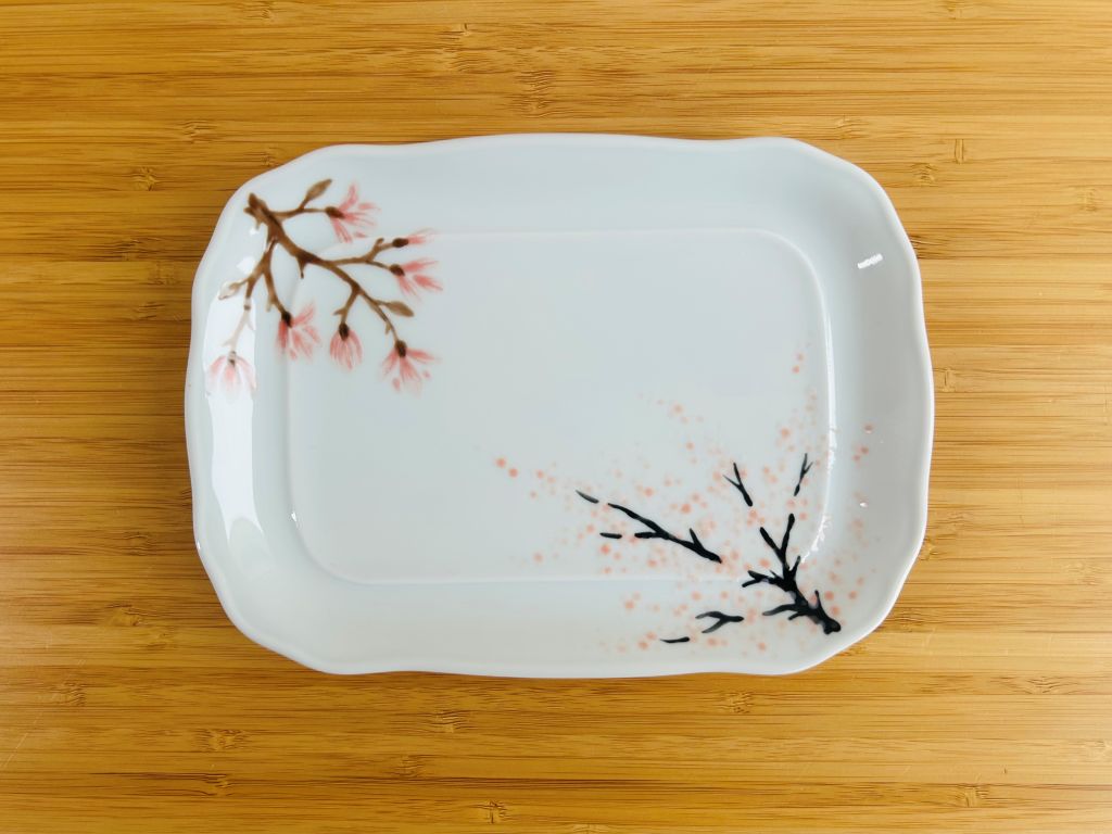 porcelánová máslenka "Jarní Japonsko"