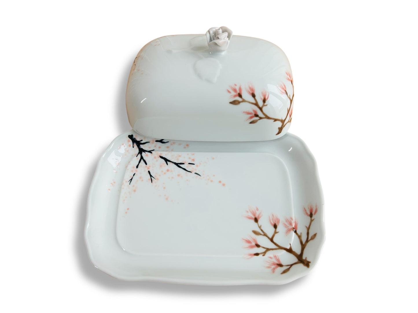 porcelánová máslenka "Jarní Japonsko"