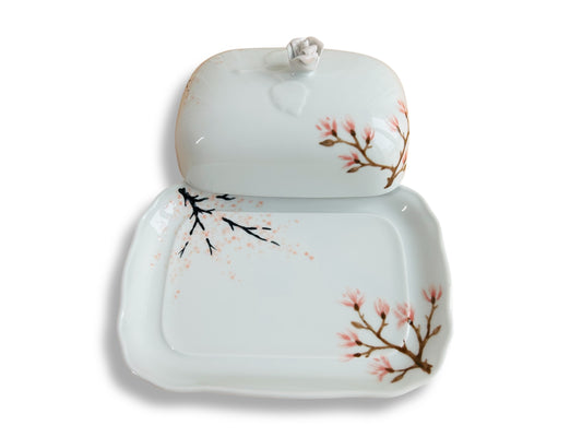 porcelánová máslenka "Jarní Japonsko"
